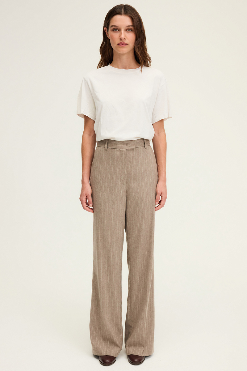 CINDELLE - Брюки свободного кроя с тонкими полосками