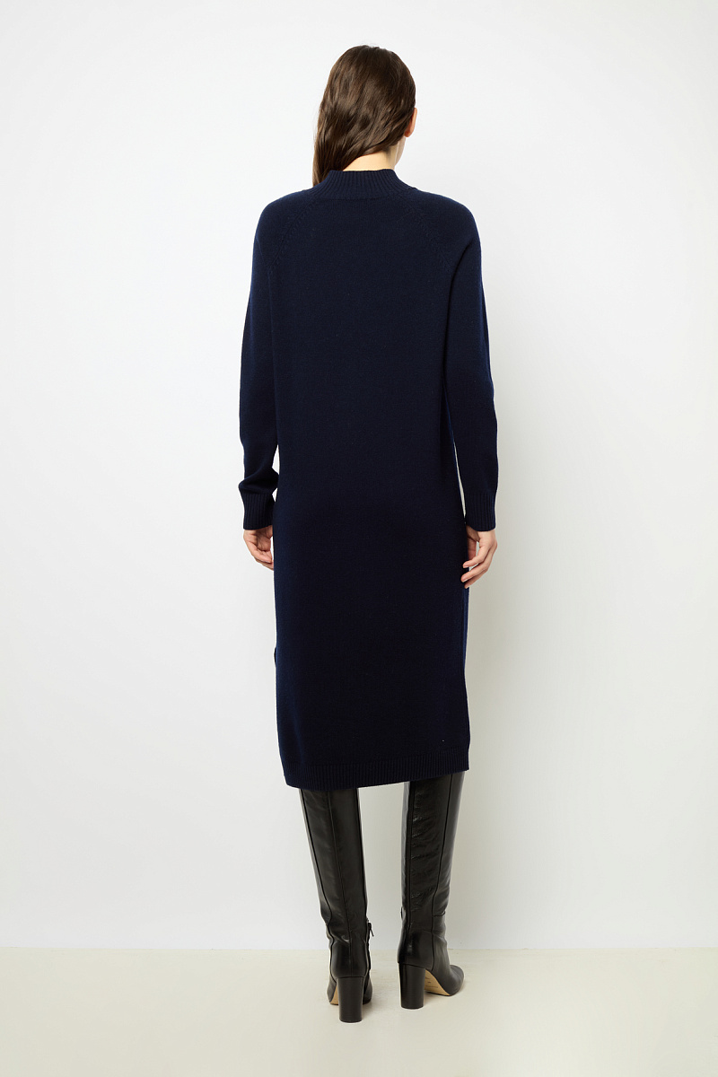 SHAINA - Платье-миди прямого кроя из шерсти