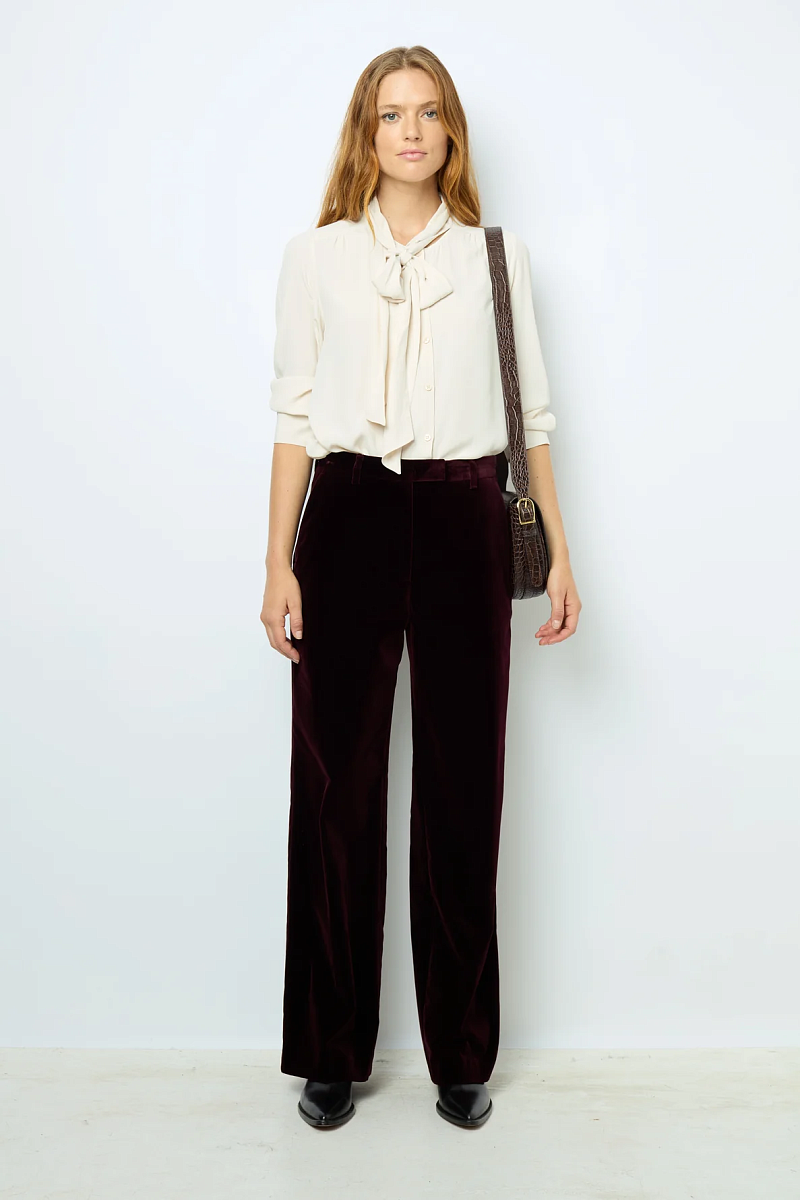 NORA - Брюки из гладкого бархата