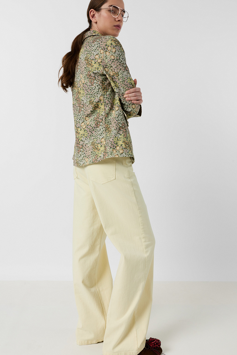 AELINA - Прямые широкие джинсы в оттенке сливочного масла