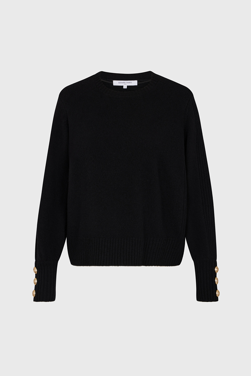 LEILANIE - Шерстяной пуловер с золотистыми пуговицами