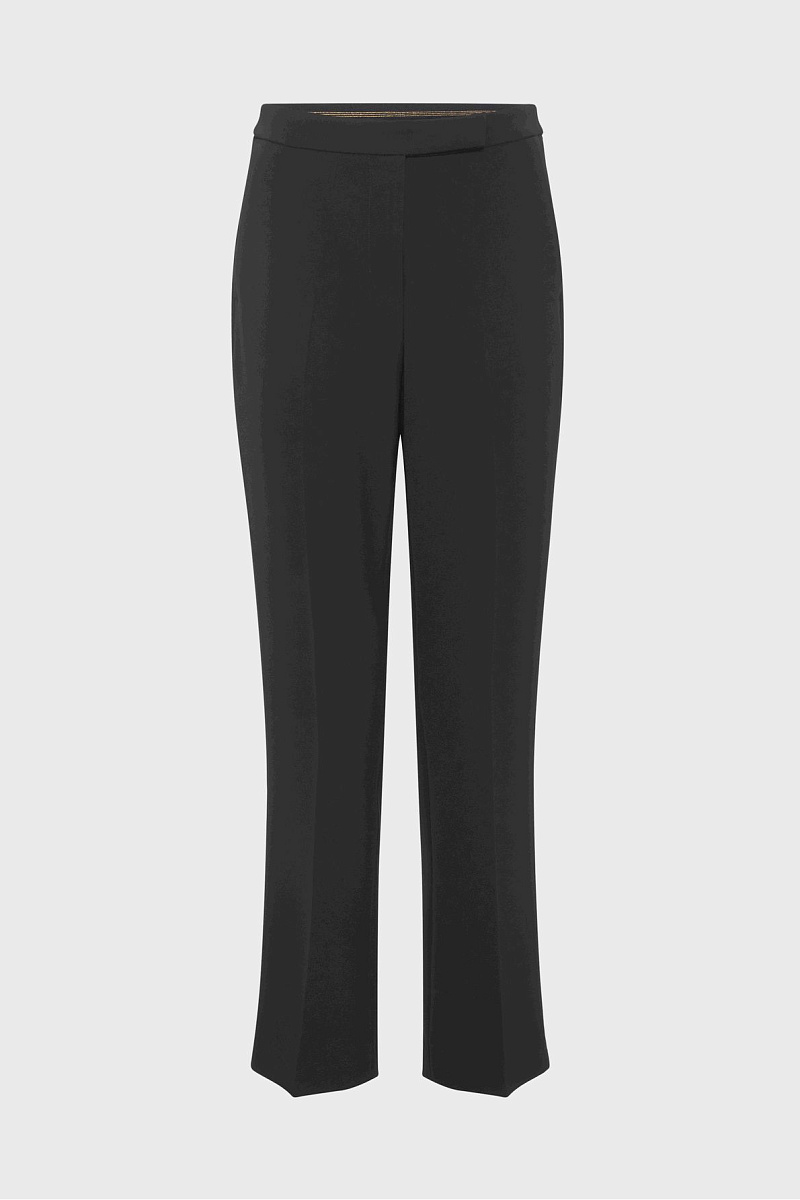 CORA - Костюмные брюки прямого кроя с эластичным поясом