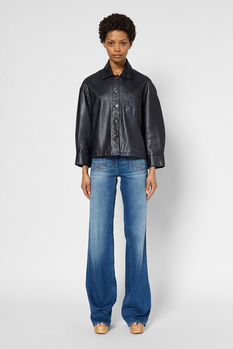ROSALIE - Кожаная куртка оверсайз