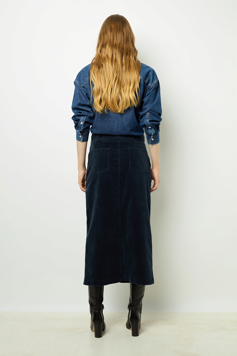 CASSIDIE - Юбка-миди из тонкого вельвета