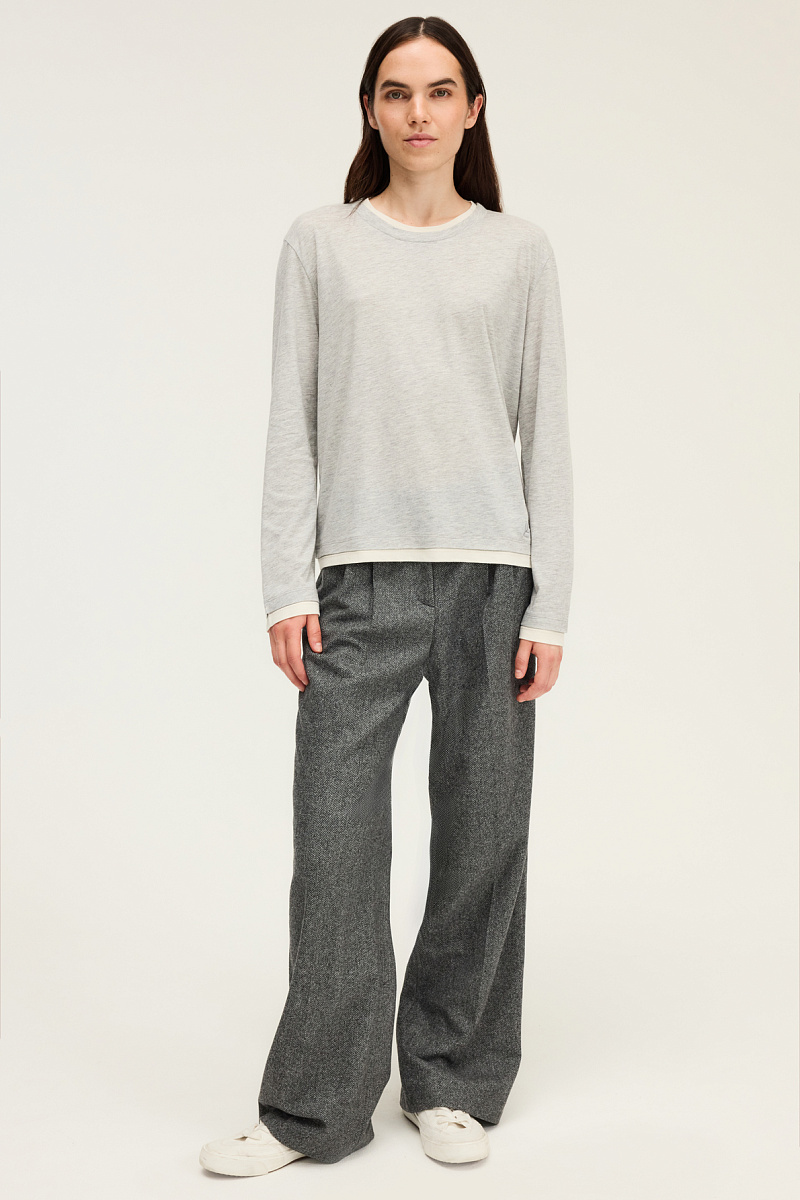 HALIMA - Джемпер с двойными контрастными краями