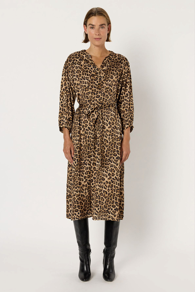LILOUX - Платье из 100% вискозы с леопардовым принтом