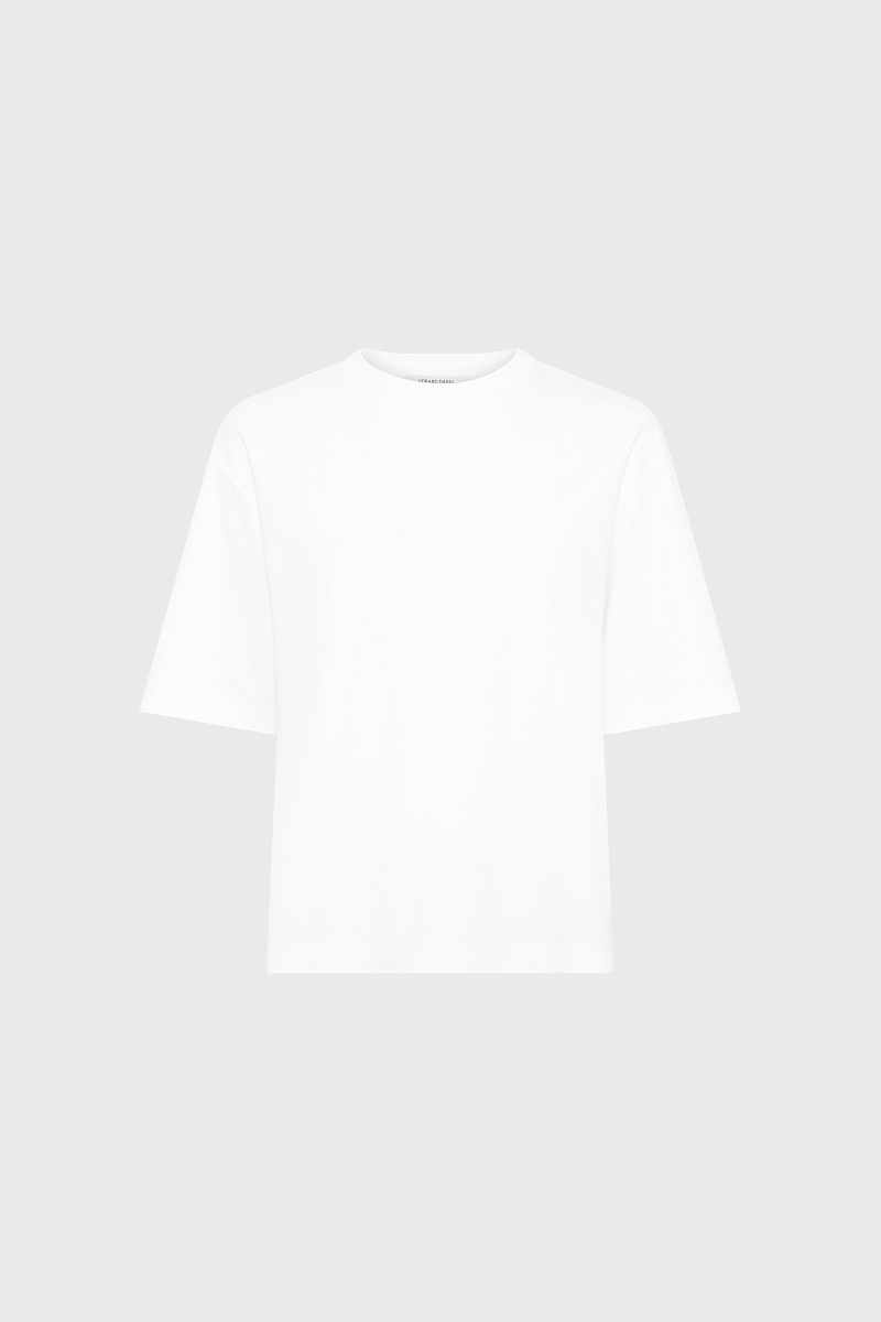 MAYAE - Белая футболка из хлопка с монограммой