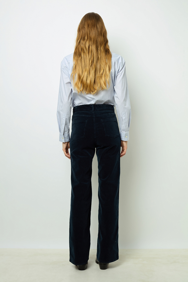 NAZIA - Брюки расклешенного кроя из тонкого вельвета