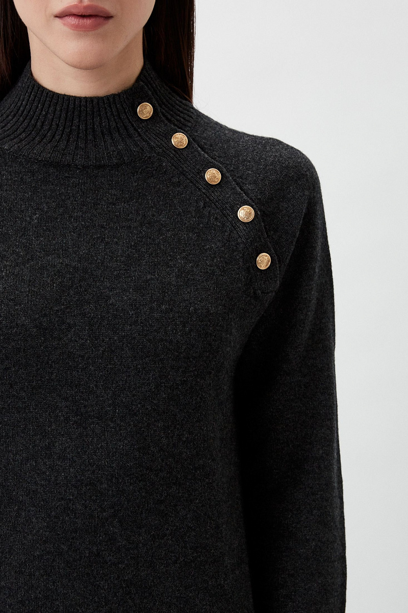 SHAINA - Платье-миди прямого кроя из шерсти