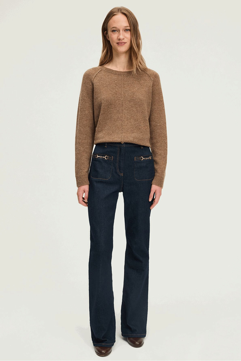 CIRA - Расклешенные джинсы с золотистой фурнитурой